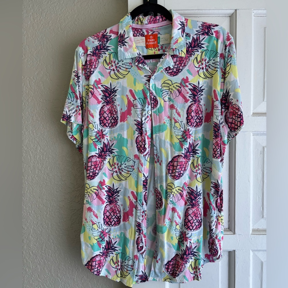 Free Planet button up men’s shirt.